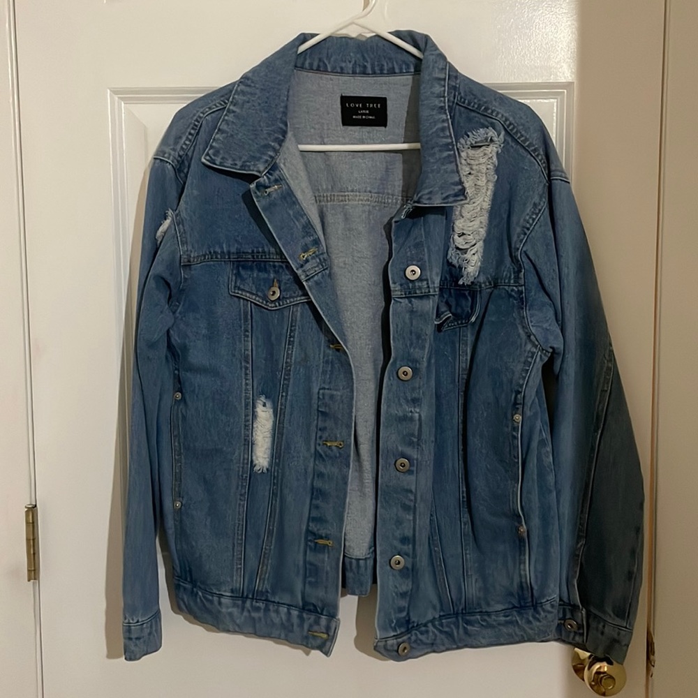 Oversized jean jacket